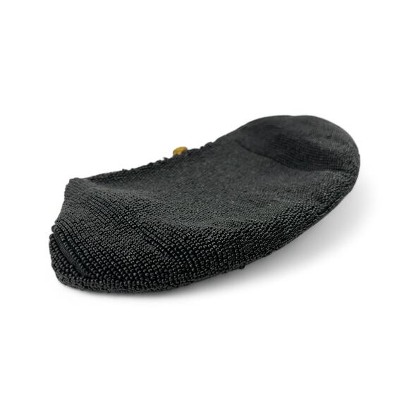 Vintage Calvaire Black Beaded Evening Clutch Purse | Made in France - Picture 12 of 13